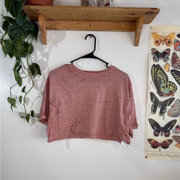 Boxy cropped light weight active t shirt - Picture 1 of 2